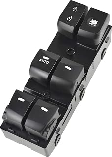 Compatible For Hyundai 2012 2013 2014 2015 2016 Elantra Lang Move Power Master Window Lifter Control Switch Car Accessories(AUTO Black)