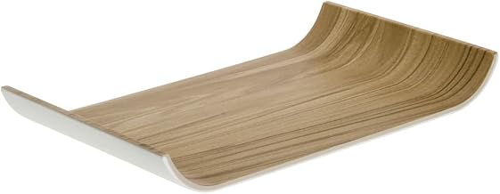 HUBERT Serving Tray Wood-Look Melamine Black and Light Brown - 10 1/4 L x 6 1/4 W x 1 1/5 H