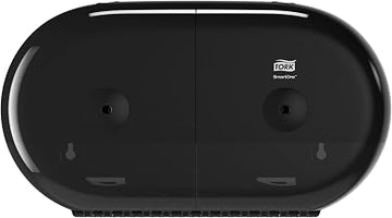 Tork SmartOne Mini Twin Toilet Roll Wall Mounted Dispenser Black T9, High Capacity, Elevation Range, 682008