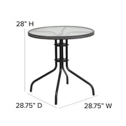 Flash Furniture Clear/Gray / Table + 4 Chair / Round Table + 4 Chairs Bistro Sets