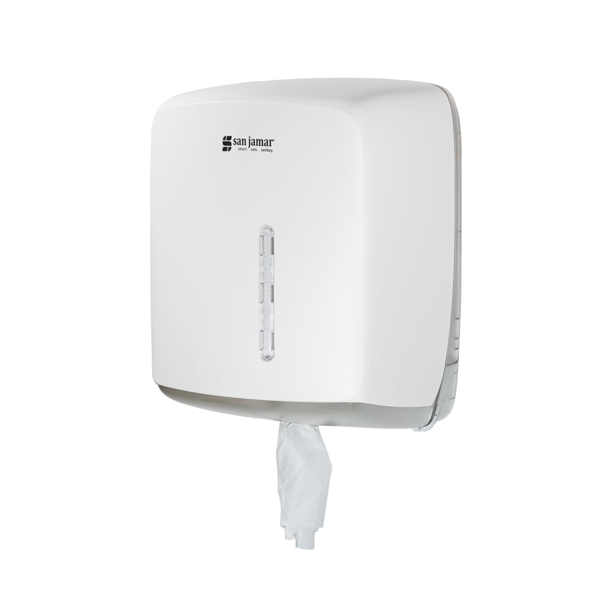 Timeless Centerpull Roll Towel Dispenser by San Jamar – Plastic, White, Model T600WH