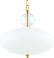 Mitzi H729701-AGB Viviana - 1 Light Pendant 14.5 inches Tall and 15 inches Wide - Aged Brass