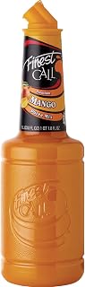 Finest Call Premium Mango Fruit Puree Drink Mix, 1 Liter Bottle (33.8 Fl Oz), Individually Boxed