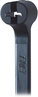 Thomas & Betts TY23MX, Cable Tie, Black Polyamide (Nylon 6.6) for Temperatures up to 85 Degrees Celsius (185 F),Tensile Strength Rating of 80 Newtons (18 Pounds) 1000/bag (18 Pounds)