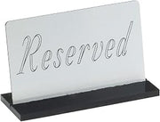 Cal-Mil 956-10 Base Signage, 3" Height, 5" Width, 1" Length, Silver, Black (Pack of 12)