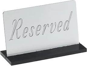 Cal-Mil 956-10 Base Signage, 3" Height, 5" Width, 1" Length, Silver, Black (Pack of 12)