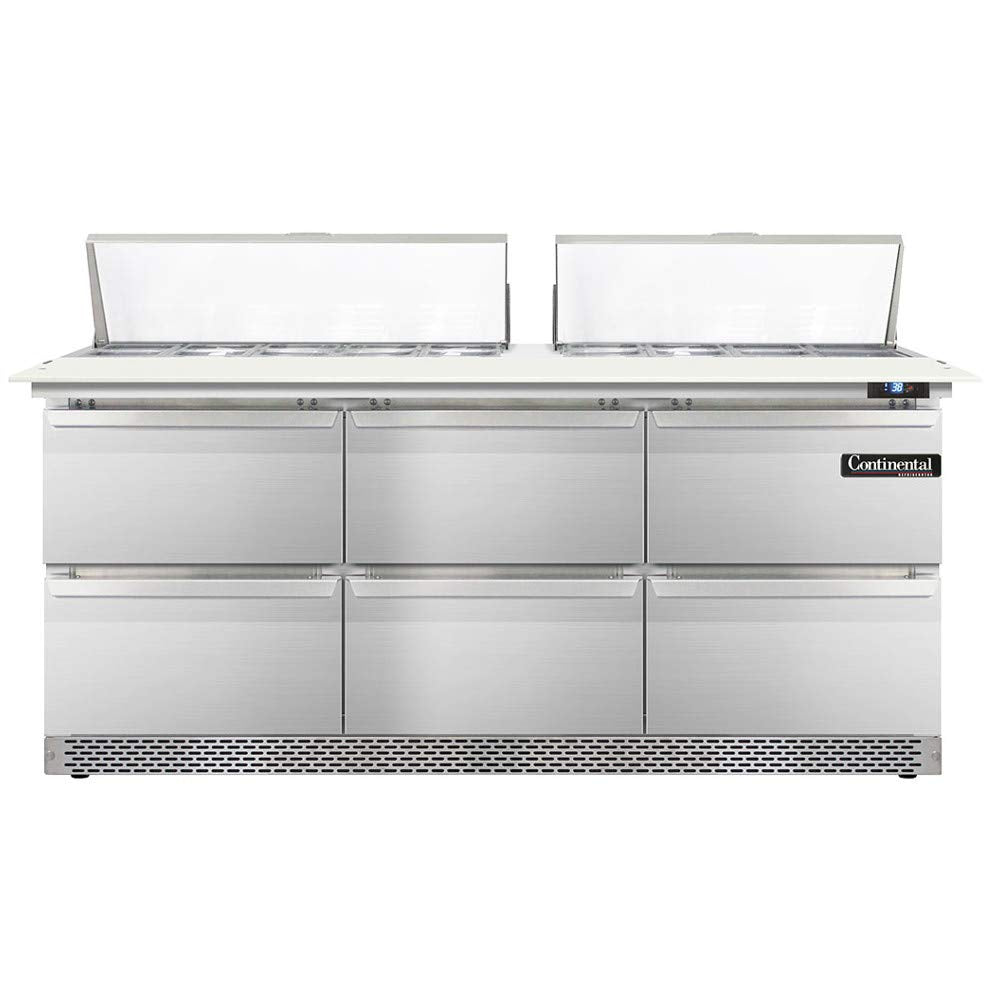 DL72-18C-FB-D Designer Line Sandwich Unit by Continental Refrigerator – Commercial Grade