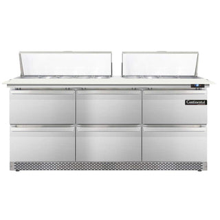 DL72-18C-FB-D Designer Line Sandwich Unit by Continental Refrigerator – Commercial Grade
