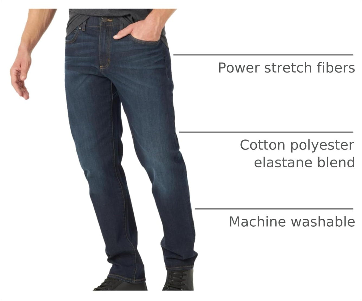 Men's Extreme Motion Athletic Fit Tapered Leg Jean Blue Strike 34W x 32L by Lee – 34W x 32L, Cotton, Blue Strike, Model 20152-79-34W x 32L