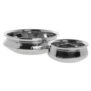 Serving Bowl Stainless Steel with Liner 2 3/10 qt Hammered Finish - 9" Dia x 3 1/4" H by HUBERT – 9 inches x 3.25 inches, 2.3 quarts, Stainless Steel, Silver