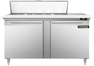 DL60-12C Designer Line Sandwich Unit, 60" W, With 12 Pan Top Openings & 19" Cutting Board
