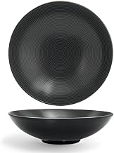 Front Of The House FOH DBO030BKP22 Spiral Ink 48 Oz. Round Bowl - 6 / CS