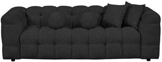 3 Seater Sofa in Black Boucle Fabric