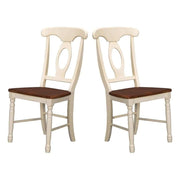 British Isles Merlot- Finish Side Chair Set by Starlight Canyon Home – Solid Rubberwood, Brown, Pack of 2