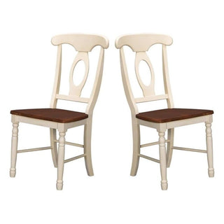 British Isles Merlot- Finish Side Chair Set by Starlight Canyon Home – Solid Rubberwood, Brown, Pack of 2