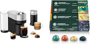 Nespresso Vertuo Pop+ Deluxe Coffee and Espresso Maker by De'Longhi with Milk Frother, Silver + Starbucks Capsules