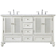 Elegant Decor 60" - Double / White / Contemporary Bathroom Vanities