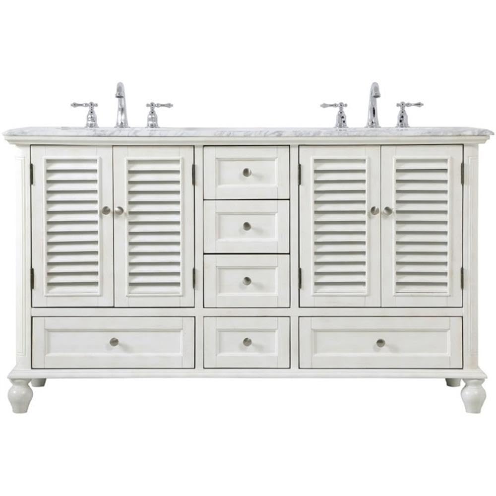 Elegant Decor 60" - Double / White / Contemporary Bathroom Vanities