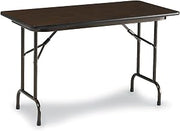 Correll Folding Table with Melamine Top - 96X36 - Walnut