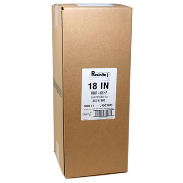 Berry Global Inc Resinite RMF-61HP Series Hand Wrap Stretch Meat Film Clear – 5000' Length x 18 Width | 1/Roll