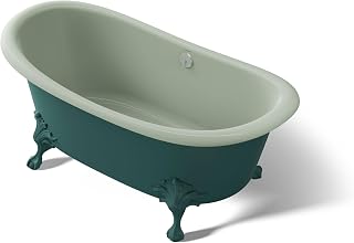 Kohler 21000-PAT-42 Artifacts™ 66-1/8" x 32-1/2" freestanding bath, Teal Exterior with Aspen Interior