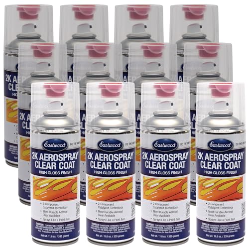 Eastwood 12 / 11.8 Ounce (Pack of 12) / 12-Pack Gloss Clear Coat Spray Paint