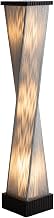 Torque Accent Floor Lamp Ebony Finish, Silver String Shade, Dimmer, Modern Mid-Century Lighting for Living Rooms & Offices