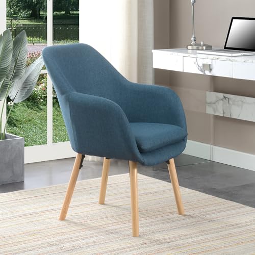Convenience Concepts Denim Blue Linen / Chair / 25.25"L x 26.75"W x 33.5"H Chairs