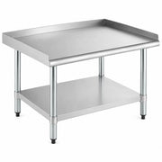 Glownary 18-Gauge Stainless Steel Equipment Stand with Undershelf – 36x30x26 Inches, Galvanized Legs, 959 lb Capacity