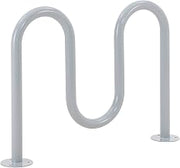 Global Industrial Deluxe Wave Bike Rack, 5-Bike Capacity, Flange Mount, Gray
