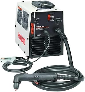 Hobart AirForce 12ci Plasma Cutter 120V with Built-In Air Compressor | No external air needed; cuts faster than oxy-fuel with a thinner kerf; smaller heat-affected zone