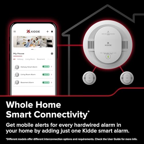 Kidde Smart Smoke Detector / 5 Inches / White Smoke Detectors & Fire Alarms