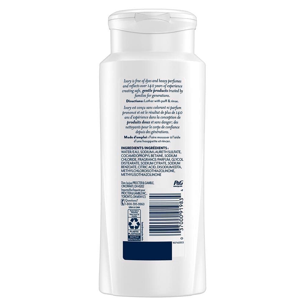 Body Wash by Ivory – 21 Fl Oz (Pack of 1), Model PG-1147