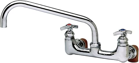 TS Brass B-0290 Wall Mount Faucet with 12-Inch Swing Nozzle, Chrome