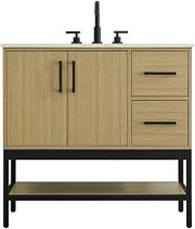 Elegant Kitchen and Bath 36" Single Bathroom Vanity in Honey Brown