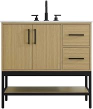 Elegant Kitchen and Bath 36" Single Bathroom Vanity in Honey Brown