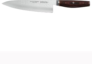 MIYABI Artisan 8-inch Chef’s Knife, Made in Japan, Sharp Hanbazuke Finish, Pakka Wood Handle