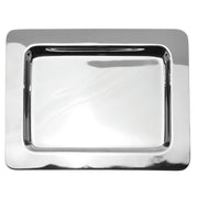 Serving Tray Silver Stainless Steel - 10" L x 8" W x 3/4" H by HUBERT – 10" x 8" x 0.8", Stainless Steel, Silver, Model TR08008188