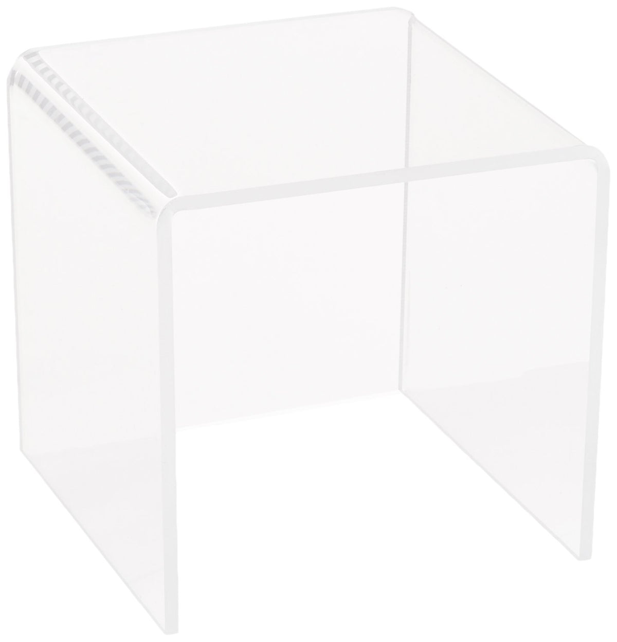 5.5" Acrylic Square Riser (4 Pack) by Azar Displays – 5.5 X 5.5, Acrylic, Clear, Model 515322