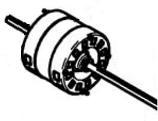 Coleman Mach 1468A3029 Motor Blower 9 Shaft