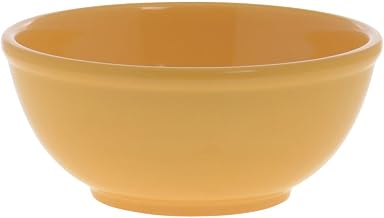 HUBERT Serving Bowl, Round, Yellow Heavyweight Melamine - 8" Dia x 3 1/2" H
