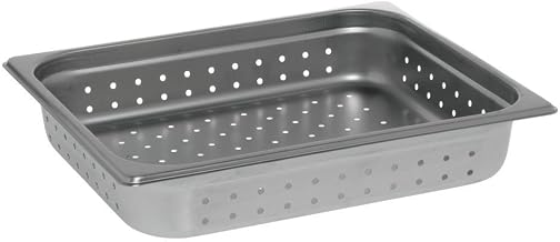 HUBERT 1/2 Size Steam Table Pan Stainless Steel Perforated - 2 1/2"D