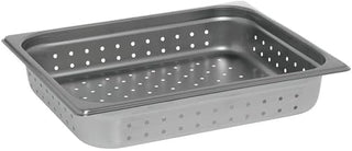 HUBERT 1/2 Size Steam Table Pan Stainless Steel Perforated - 2 1/2"D