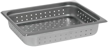 HUBERT 1/2 Size Steam Table Pan Stainless Steel Perforated - 2 1/2"D