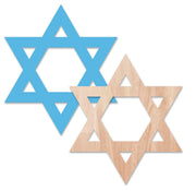 Scribbles Star of David Wood Cutouts, 10 x 11.5 Inches, Natural Plywood, Pack of 2