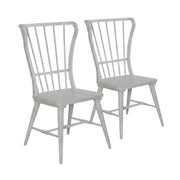 Pine Windsor Back Side Chairs Set of by Starlight Canyon Home – Pine Solids and amp, Veneers, White, Pack of 2