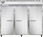 3RES Extra-Wide Three Section Reach In Refrigerator, 85-1/2"W, Shallow Depth