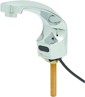 T&S Brass EC-3102-VF5-TMV ChekPoint Sensor Faucet, Deck Mount, Cast Spout, AC/DC Control Module, 0.5 GPM Outlet, TMV