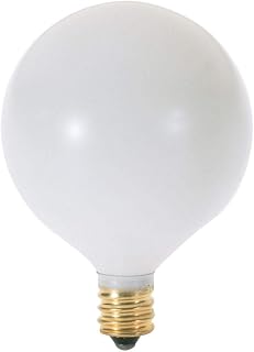 Satco S3825 25G16-1/2, 25-watt G16-1/2 Globe Satin White / 120V, 25-Pack