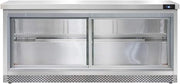 SW72-SGD-FB Three Section Work Top Refrigerator 72" W, With Sliding Glass Doors & Front Breathing